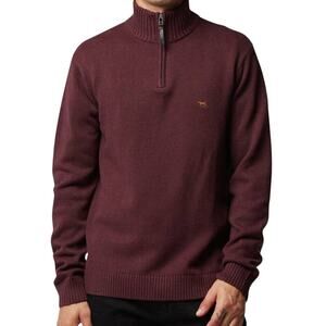 Rodd & Gunn NWT Merrick Bay 1/4 Zip Sweater Port Purple Size 3XL 100% Cotton